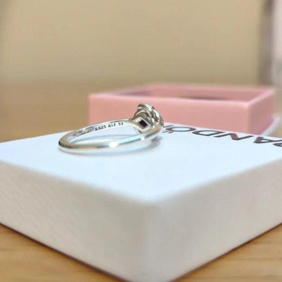 Pandora Sterling Silver February Ring Size 6 Brand New - Picture 2 of 8